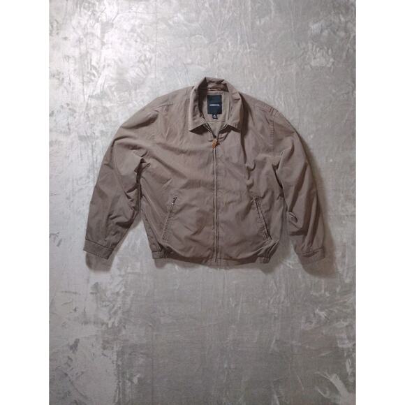 London Fog Mens Jacket Full Zip Long Sleeves Light Gray Inside Pockets Size M - Picture 1 of 15